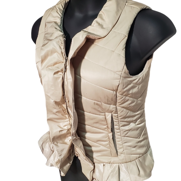 White House Black Market Zip Up Vest Size Small - Picture 3 of 6